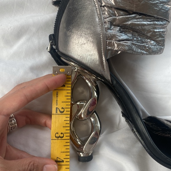 Balmain Ivy Wrap Chain Heel Sandal Runway shoe 38 preloved - Picture 16 of 17